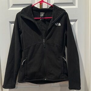 WOMENS black North Face Jacket full zip super warm
